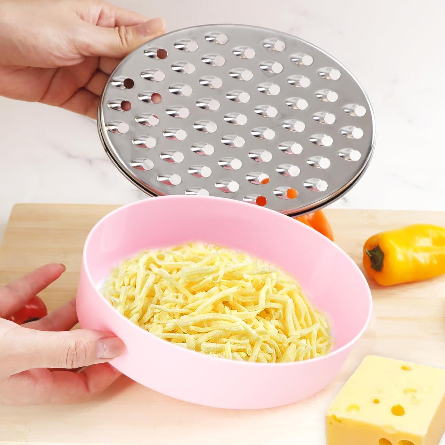 Cheese Grater Citrus Lemon Zester with Food Storage Container & Lid - Perfect For Hard Parmesan Or Soft Cheddar Cheeses, Ginger, Vegetables, Butter, Chocolate & Nutmeg (Green)
