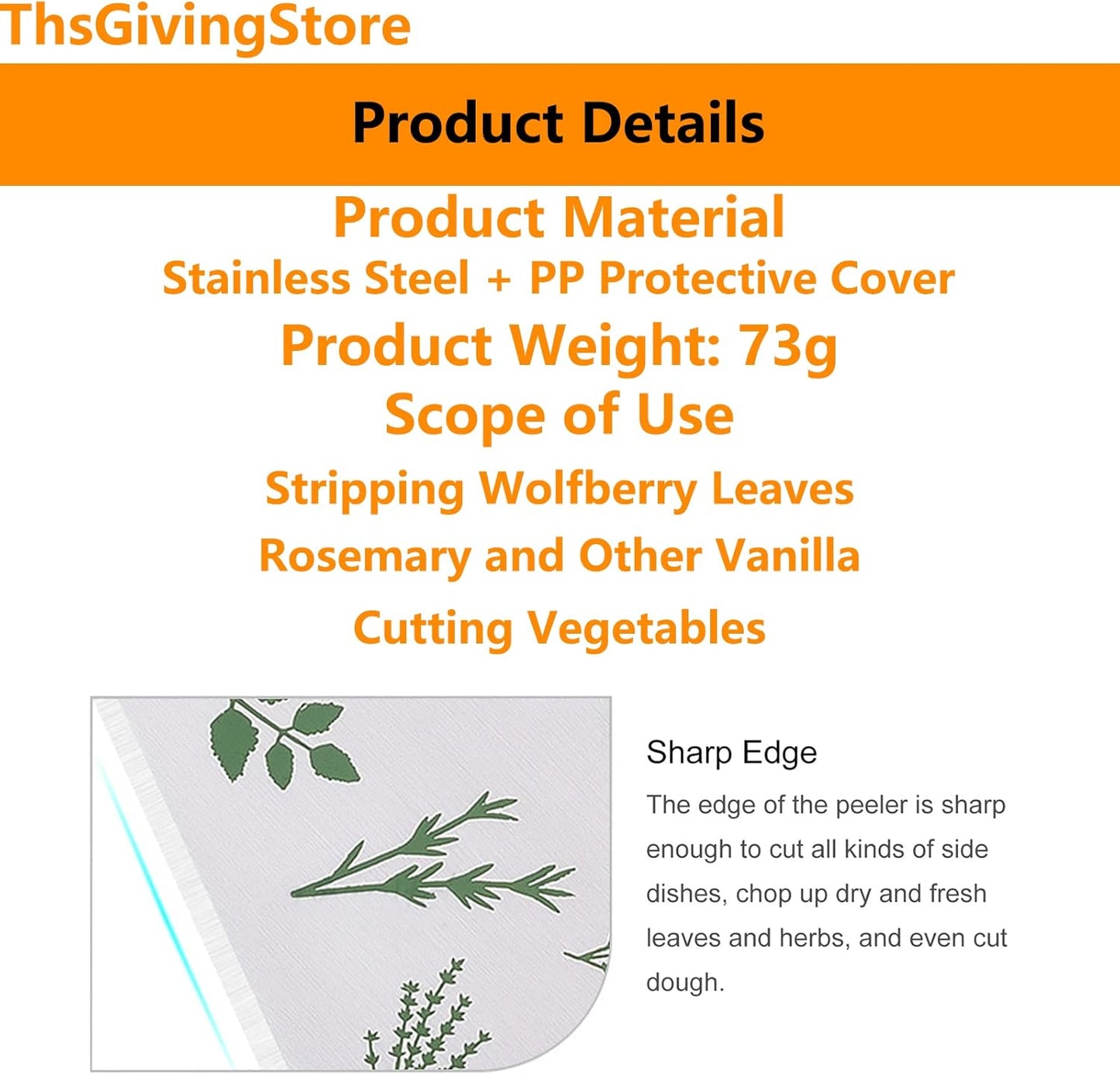 9 Holes Herb Leaf Stripper Tool, 304 Stainless Steel Kitchen Herb Leaf Stripping Tool, Fresh Herb Chopper, Remover Leaf Tool for Chard, Collard Greens, Parsley, Basil, Taragon, Thym