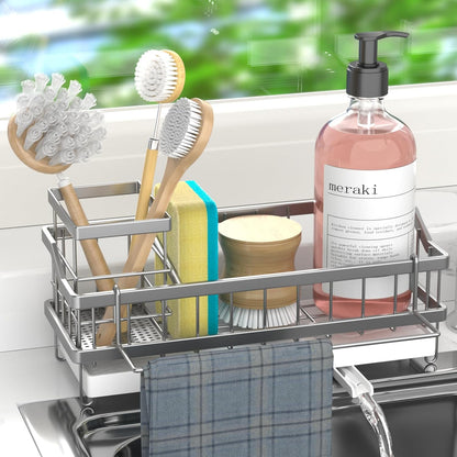 Sponge Holder for Kitchen Sink - Countertop Rustproof Stainless Steel, Kitchen Gadgets Accessories, Sink Caddy