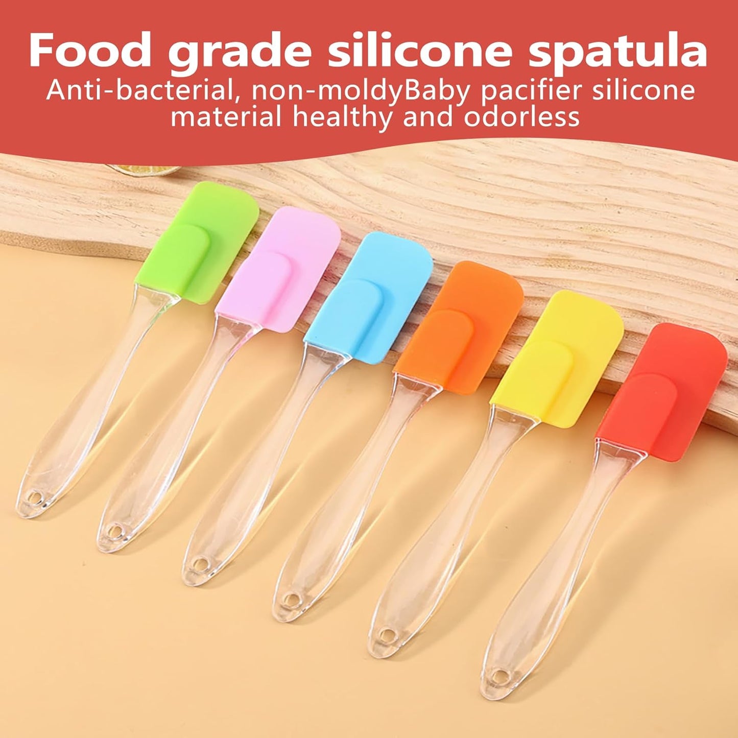 Mini Silicone Spatula Set 6 Pack – Heat-Resistant,Reusable & Non-Stick Spatulas for Baking,Cooking & Mixing – Dishwasher Safe,Multi-Color,Child-Safe Design Tnkcter