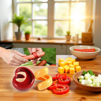 2 Pcs Spiral Hot Dog Slicers, Manual Fancy Sausage Cutter Spiral Barbecue Hot Dogs Cutter Slicer Kitchen Cutting Auxiliary Gadget Fruit Vegetable Tools Design Kitchen Utensils and Gadgets
