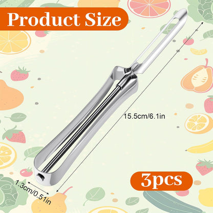 Molain 3 Pack Potato Peelers for Kitchen, Stainless Steel Swivel Vegetable Peelers Fruit Carrot Potato Peeler with Ergonomic Handle Potatoes Peeler Dishwasher Safe