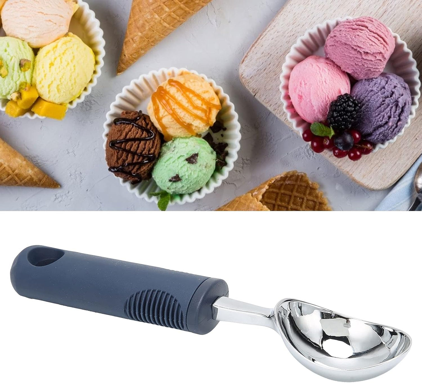 Ice Cream Spoon Zinc Alloy Ice Cream Scoop Watermelon Digger Melon Baller for Kitchen