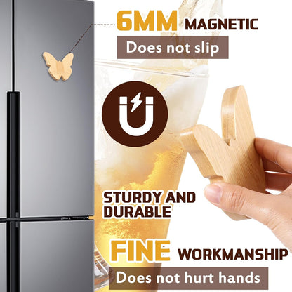Vesici 100 Pcs Magnetic Bottle Opener 2.5in DIY Bamboo Round Shape Beer Openers Wooden Fridge Magnet Refrigerator Sticker Gift for Beer Lover Wedding Guest Kitchens Bars Parties
