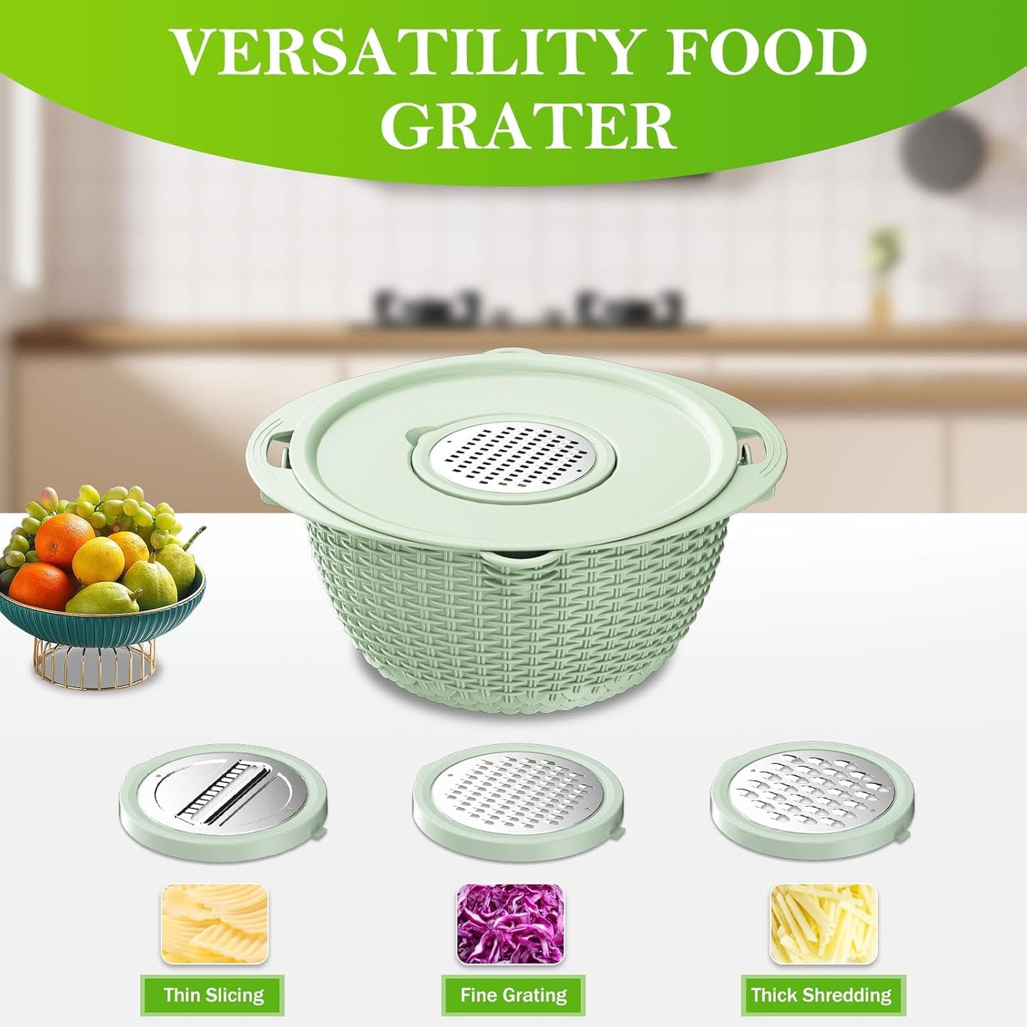 Over the Sink Colander, Expandable Strainers and Colanders with Fine Mesh, Colander for Kitchen with Rubber Grip for Draining Pasta, Vegetables and Fruits - Essential Kitchen Sink Strainer