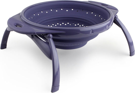 Dexas POP Collapsible Silicone Colander, 10 inch diameter, Purple