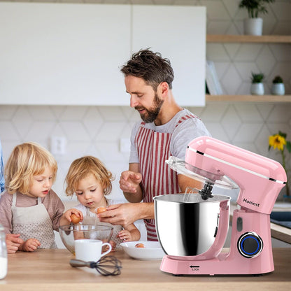 Honinst Stand Mixer, 6.5QT 10-Speed Tilt-Head Electric Stand Mixer, 3-In-1 Kitchen Mixer with Bowl, Dough Hook, Whisk and Beater, Food Mixer for Baking, Cake and Most Home Cooks, Black