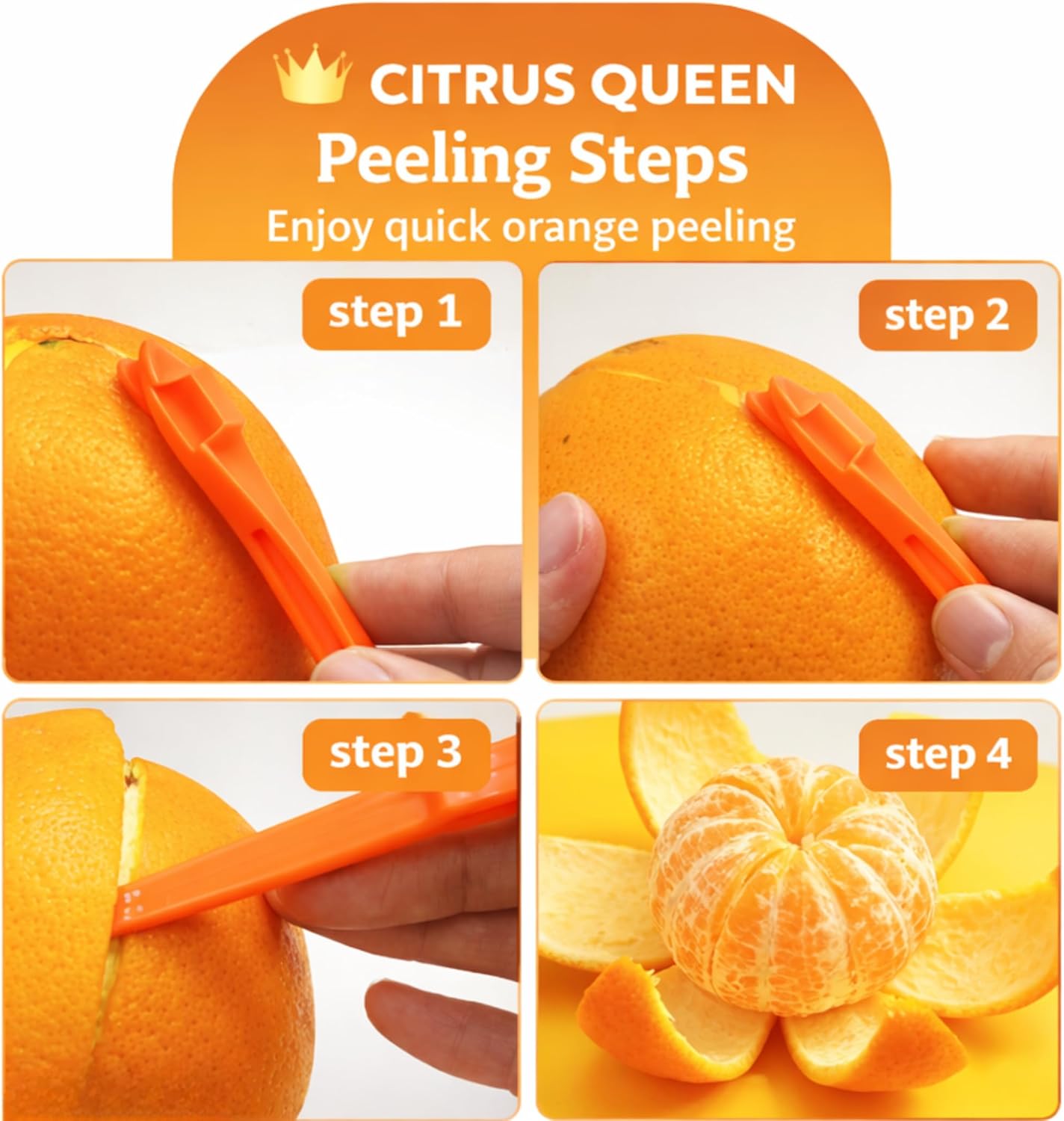 Orange Peeler Tool 3 Pack Mixed Color