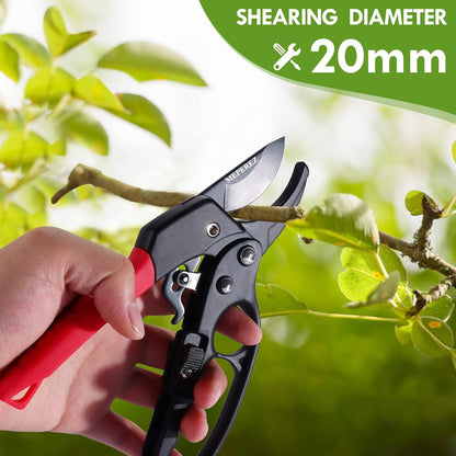 Premium Germany Pruning Shears, Work 3 Times Easier, Pruners Heady Duty, Sharp Garden Clippers Cut Fresh Flower, Hedge, Herb, Indoor Plants, Gardening Tools Scissors, Arthritis Weak Hand Snips