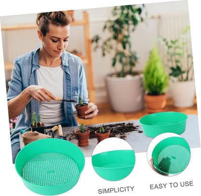 Bonsai Tools DIY Tools Mining Sand Sifter Mesh Filter Sifter Plastic Sand Grader Dispenser Gardening Supplies Stone Riddle Plastic Sieve Light