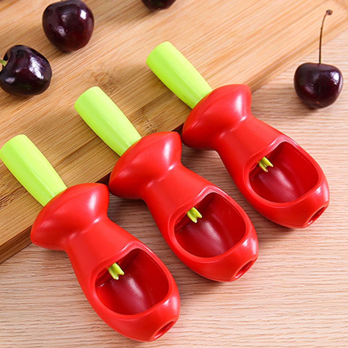 Angoily Cherry Pitter and Olive Pitter Tool, Plastic Compact Fruit Core Remover for Kitchen and Daily Use, Cherry and Olive Seed Remover Suitable for Cooking and Baking