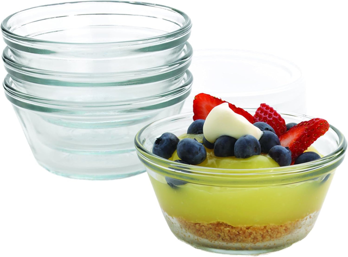 Anchor Hocking 6-Ounce Glass Custard Cups, Set of 4