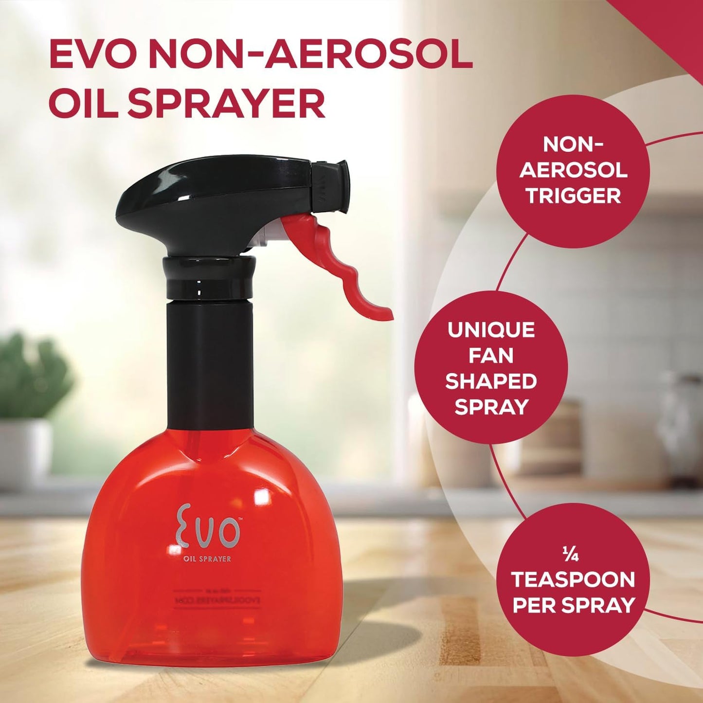 Evo Oil Sprayer Minis, Non-Aerosol for Olive, Cooking Oils, and Vinegars, 8-Ounce Capacity, 1 Each Yellow and Green