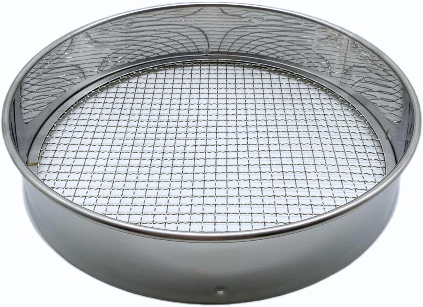 Soil Sifter Set with 3 Sieve Meshes for Rock and Sand - Stainless Steel