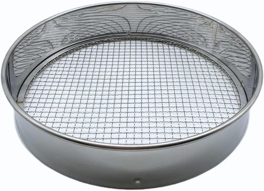 Soil Sifter Set with 3 Sieve Meshes for Rock and Sand - Stainless Steel