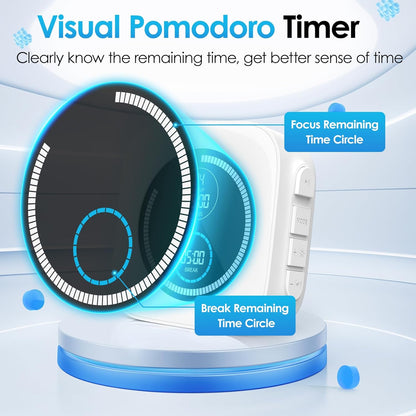 Visual Timer, 99 Minute Digital Kitchen Desk Timer for Office Supplies Home Productivity Management Tool Countdown Count Up, White