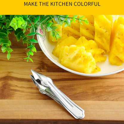 Practical Stainless Steel Cutter Pineapple Eye Peeler Kitchen Tools-Peeling Knife Artifact Planing Knife-Stainless Steel(2 pcs)