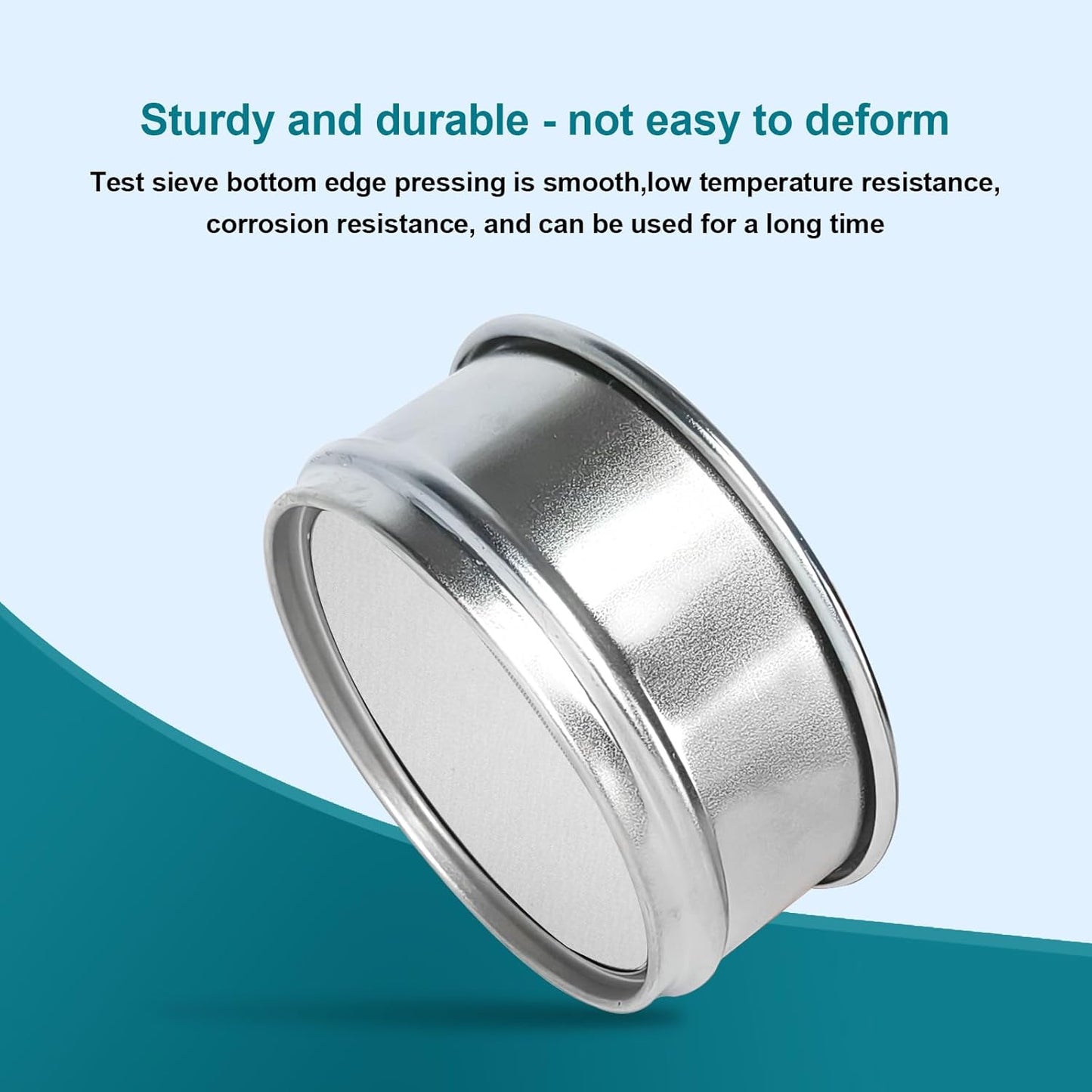 304 Stainless Steel Mesh Lab Sieve, 325 Mesh (0.045mm) Aperture Test Sieve, 4inch(10cm) Economy Standard Analysis Sample Test Sieves for Industrial Laboratory Homes - Colors A