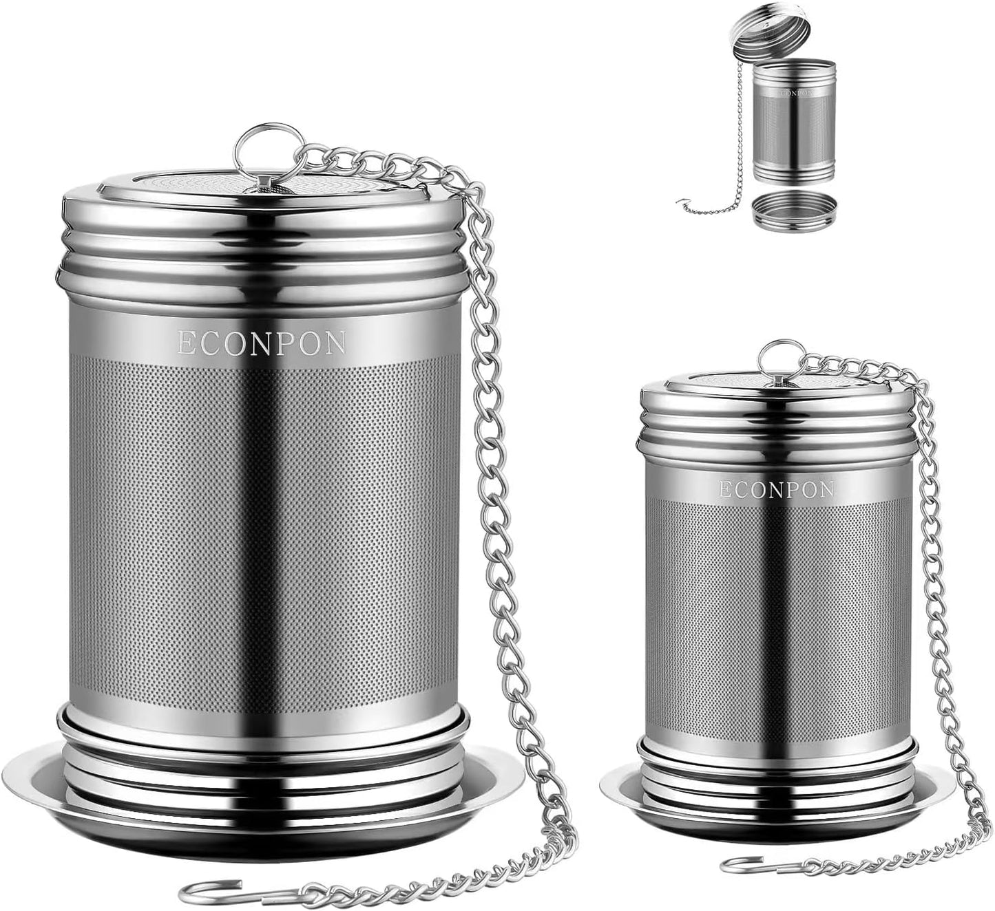 2 Pack Reusable Tea Steeper Extra Fine Mesh Tea Infuser Stainless Steel Tea Strainer for Loose Leaf Tea
