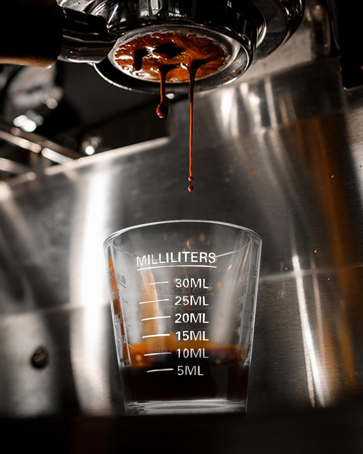Measuring Cup Shot Glasses 2PACK Espresso Shot Glasses Liquid Heavy Glass 26-Incremental Measurement 1 OZ, 2 TBS, 6 TSP, 30 ML Kitchen Tools (Red)