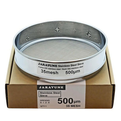 18 Mesh Stainless Steel Lab Sieve, Sturdy 8Inch(20.5cm) Sifter, Fine Mesh Sieve Strainer for Powder Pellet Flour Liquid Filtration-Lab Industrial DIY Household Use