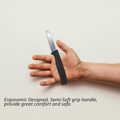 Tomato Knife - MATTSTONE HILL 5 Inch Serrated Kitchen Utility Knife, Serrated Cheese Tools, German X50CrMoV Steel, Red Handle