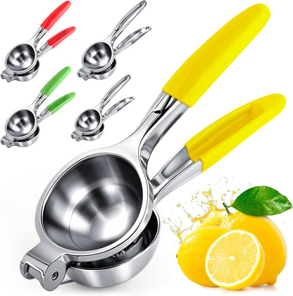 Lemon Squeezer Large, Lemon Squeezer Juicer Stainless Steel, Heavy Duty Manual Citrus Juicer Hand Press, Kitchen Tools Lime Squeezer Bar Tool, Easy to Clean Metal Lemon Hand Press