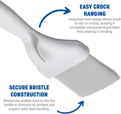 SPARTA Meteor Basting Brush, Nylon Bristle Pastry Brush for Cooking and Baking, 2" Wide, 1 Count, White
