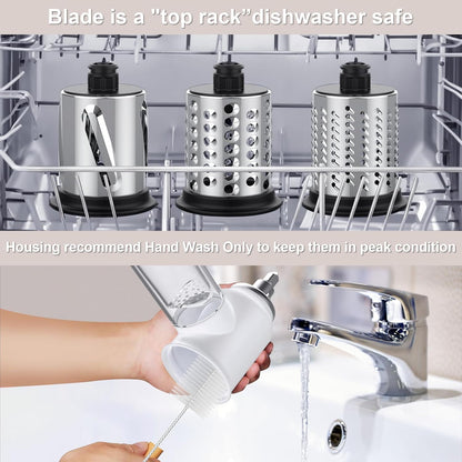Cofun Slicer Shredder Attachment for Kitchenaid Stand Mixer, Cheese Grater Attachment, Food Slicer Salad Maker for Kitchen aid Mixer Accessories and Attachments with 3 Blades
