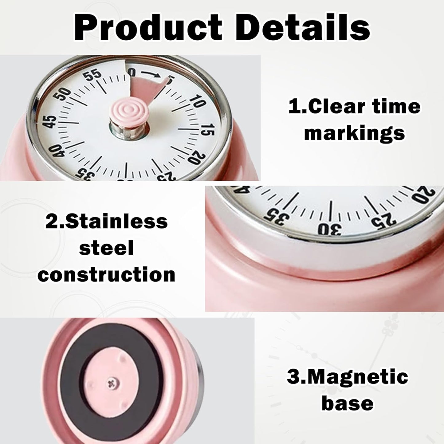 60-Minute Magnetic Visual Timer, Silent Operation and No Battery Needed, Time Management Tools for Kitchen, Homeschool Desk, Office Meetings & Home Learning Timer (Green)