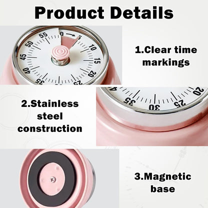 60-Minute Magnetic Visual Timer, Silent Operation and No Battery Needed, Time Management Tools for Kitchen, Homeschool Desk, Office Meetings & Home Learning Timer (Green)