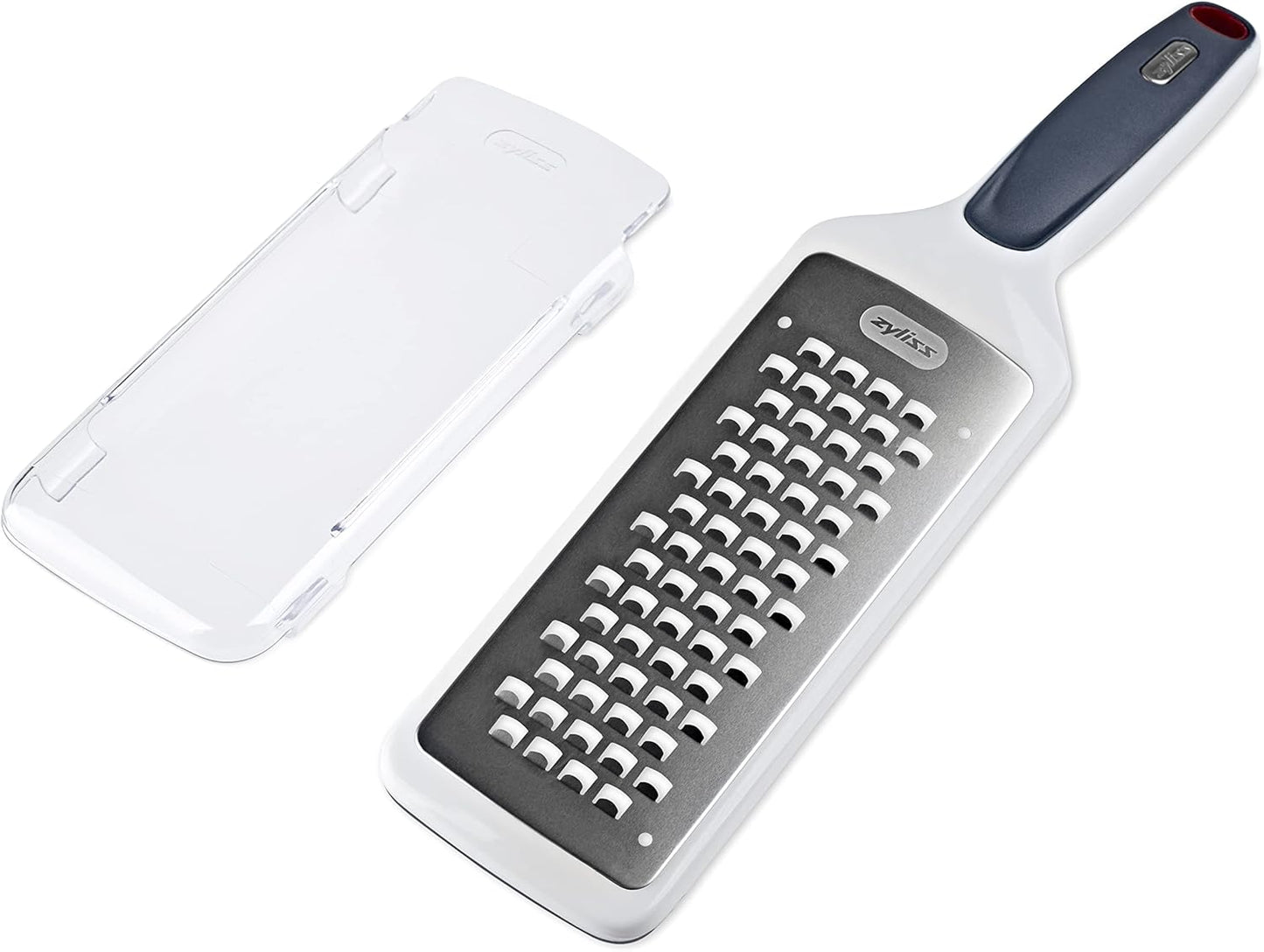 Zyliss All Cheese Acid Etched Rotary Grater with Fine and Coarse Drums, 1-Pack, White