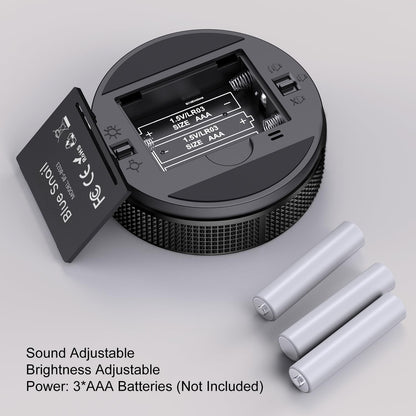 BlueSnail Kitchen Timer with LED Digital Display Smart Efficana for Home Classroom Gym Office, Volume and Brightness Adjustable Productivity Timer (Guncolor)