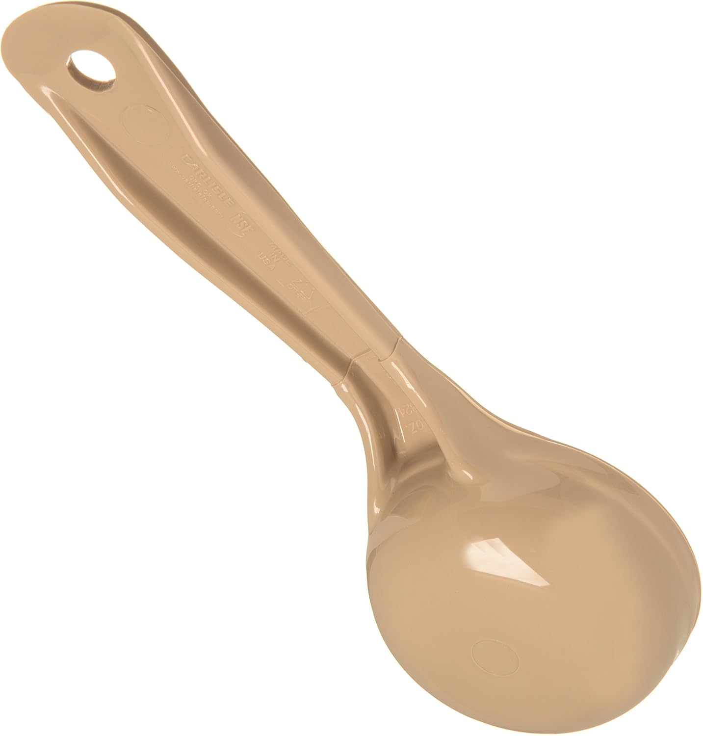 Carlisle FoodService Products Short Handle Portion Control Spoon 4 Ounces Beige