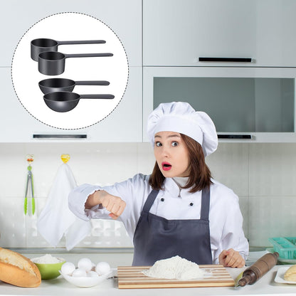 Plastic Coffee Measuring Spoon, 5 Pack Small Scoops for Canisters 15g & 7g Tablespoon Measuring Spoon Short Handle Coffee Scoop for Tea, Sugar, Cereal, Spices (Black)