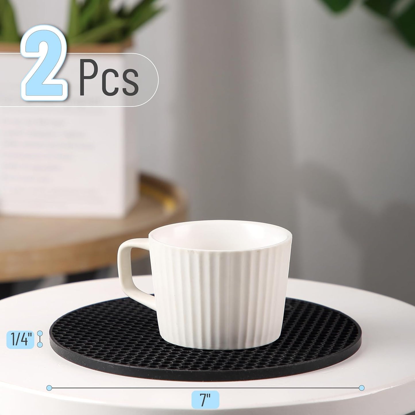 BTaT- Trivets for Hot Pots and Pans, 2 Pack, Trivets, Silicone Trivet, Hot Plate Holder, Trivets for Hot Dishes, Hot Pot Holder, Silicone Trivet Mat, Silicone Trivets, Trivet Set
