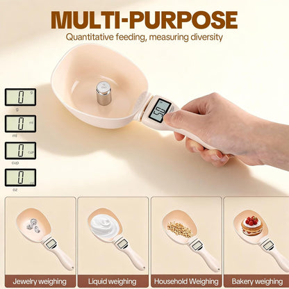 2026 New Digital Measuring Spoon, Electronic Food Scale with LCD Display, Adjustable Smart Spoon for Kitchen, Accurate Gram Ounce Scale for Home Cooks Bakers Chefs Pet Owners (1Pcs)