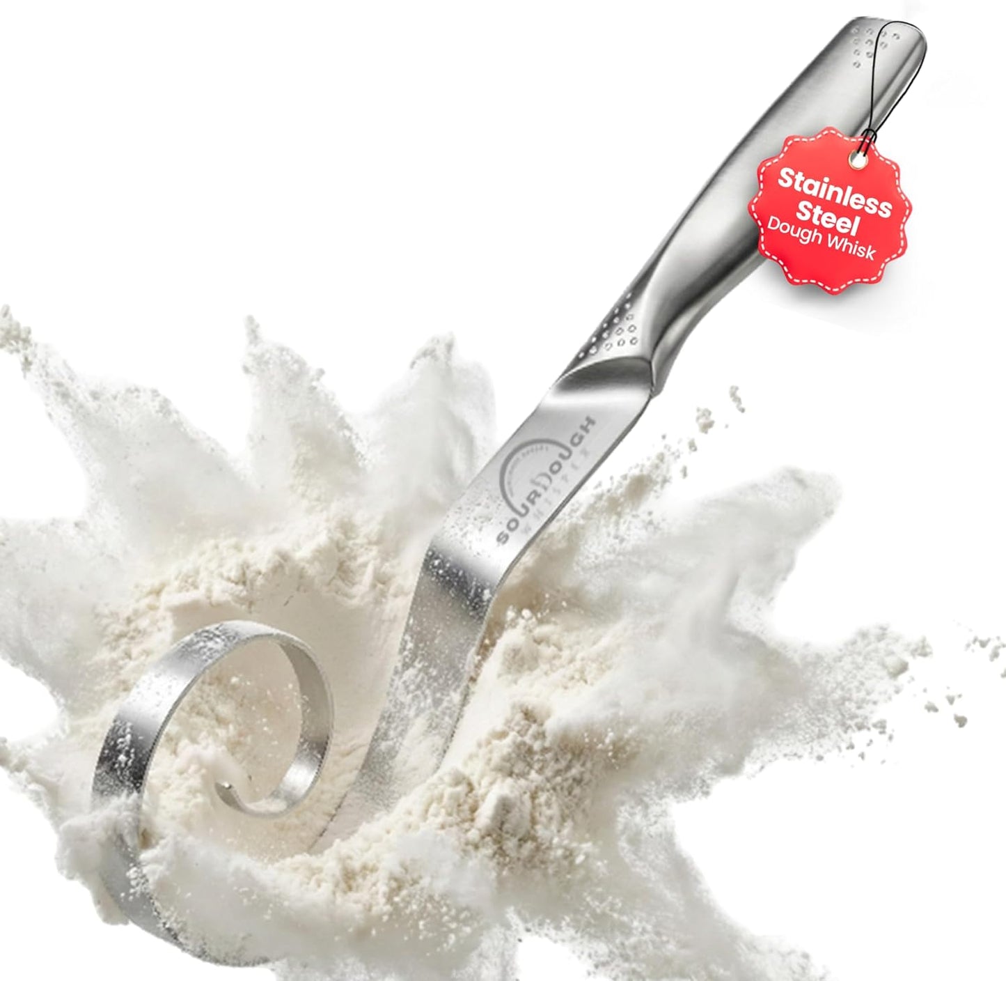 Sourdough Accessories | Seamless Danish Sourdough Bread Whisk, Silicone Dough Scraper & Sourdough Scoring Tool with 5 Blades + Storage Bag (Sourdough bread lame Kit) | Bread baking supplies