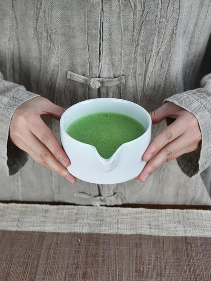 Artcome 4 Pcs Complete Matcha Ceremony Kit - Japanese Bowl With Pouring Spout, Whisk, Holder, Scoop - Tea Set for Making Usucha, Koicha and Latte (Green)
