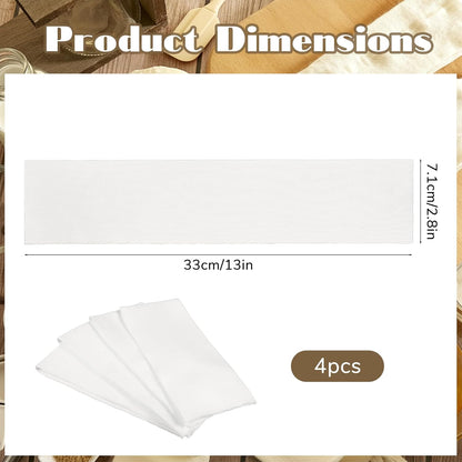 4 Rolling Pin Covers 14.96 x 1.97 Inch Cotton White Rolling Pin Sock Sleeve for Non-Stick Dough Baking Absorbs Excess Flour So Pastries Come out Light and Flakey