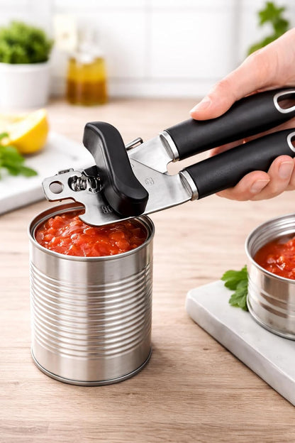 Manual Handheld Can Opener for Home and Commercial Use – Multifunctional, Smooth Edge (Size E)