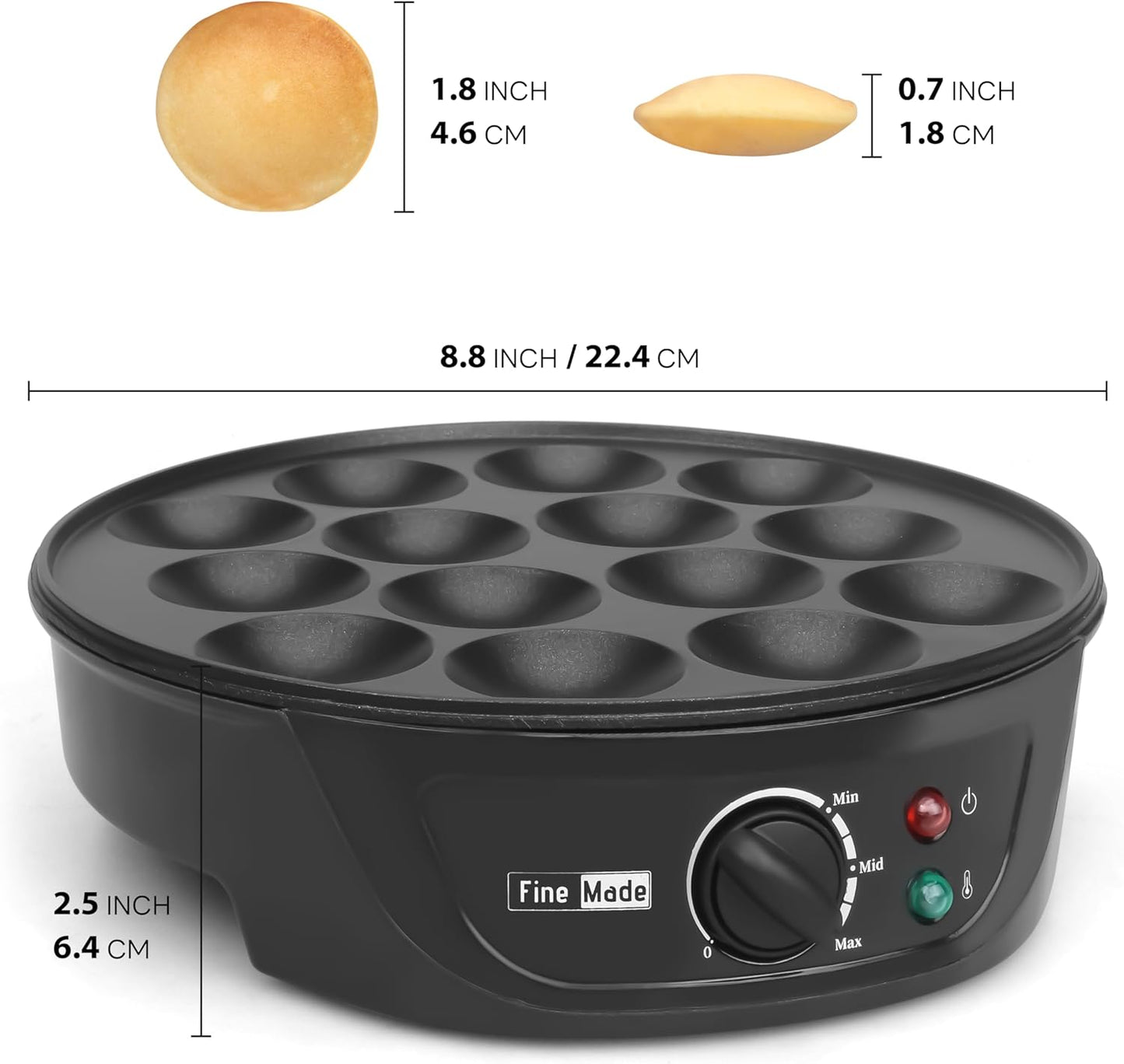 FineMade Electric Empanada Maker Machine with Press Mold,Large Dumpling Maker Press,Pierogi Maker Press Machine,Make 4 Psc of 6 Inches Large Empanadas,Jamaican Beef Patties,Calzones,Pocket Pies,Black