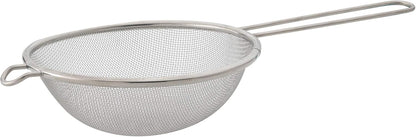 HIC Kitchen Fine Mesh Strainer With Helper Handle, 18/8 Stainless Steel, 6-Inch, For Sifting, Draining, And Straining Pasta, Vegetables, Stocks, And Sauces