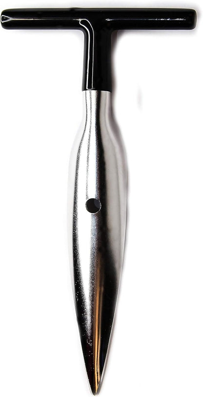 Ken's CocoMon Coconut Opener Tool for Fresh GREEN Young Fruit Black Rubber Handle EZ Easy Grip SAFE + 4 Stainless Steel Drinking Straws (1 CocoMon + 4 Straws)
