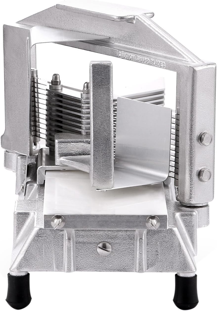 VEVOR Commercial Tomato Slicer 3/16 inch Heavy Duty Tomato Slicer Tomato Cutter with Built-in Cutting Board for Restaurant or Home Use (3/16 inch)