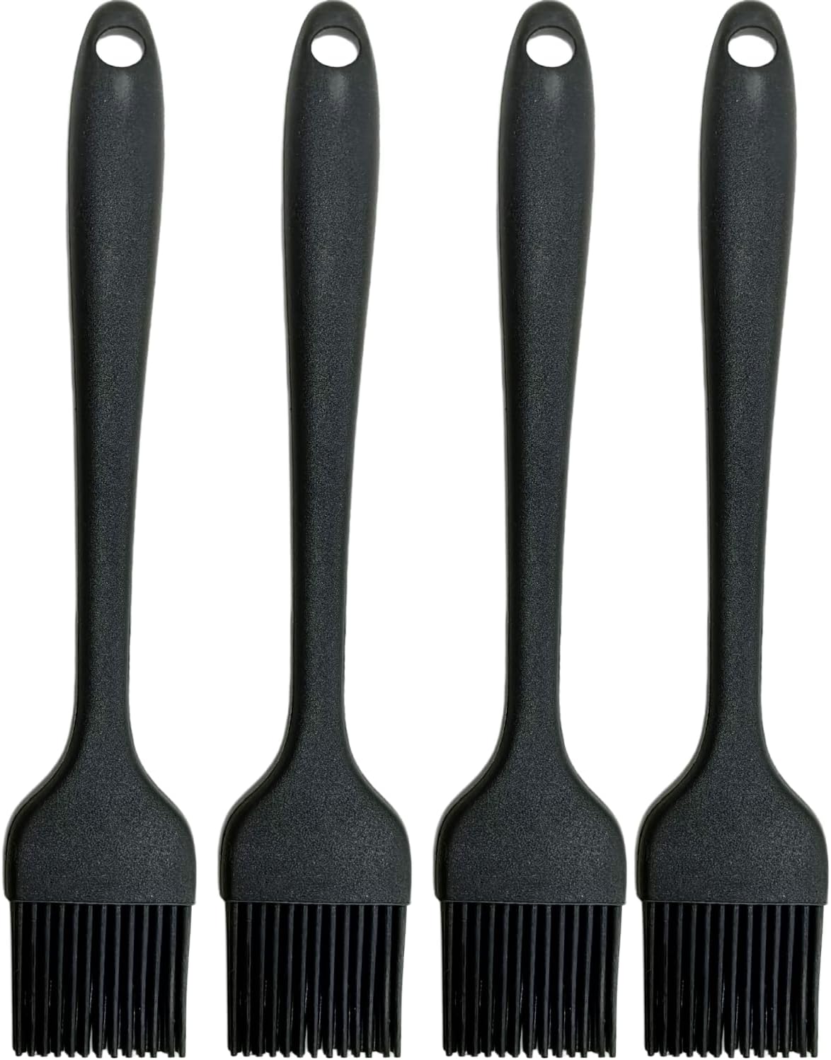 Pastry Brush-Silicone Basting Brush for Cooking,Heat Resistant Food Brush for BBQ,Food Grade Silicone Brush for Grill Baking/Spreading Marinade/Sauce/Oil/Egg/Kitchen Brushes for Cooking(4 Pc,Black)
