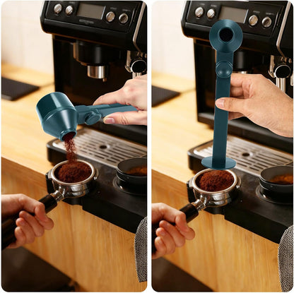 Coffee Scoop 2Tbsp & 51mm Espresso Tamper - BPA-Free PCTG Scoop Funnel, Fits K-Cups, Precise Measuring for Coffee/Protein/Powder/Hot Cocoa & Formula Dispensers (Black 1Pack)