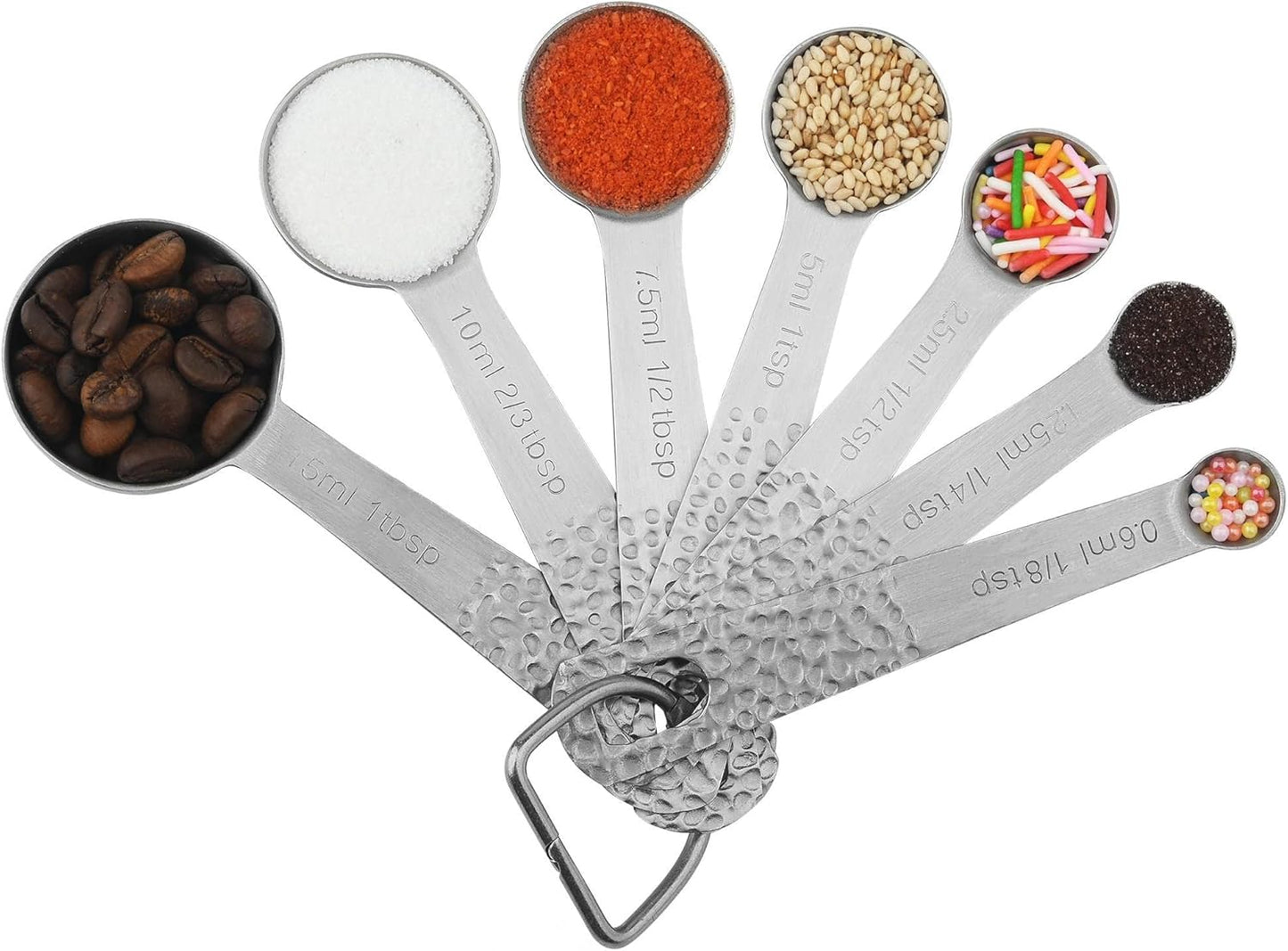 Copper Measuring Cups and Spoons Set 14, Stainless Steel Measure Cups and Spoons Set for Baking & Kitchen, 6 Metal Metric Measuring Cups and 7 Measuring Spoons 1 Leveler for Dry & Liquid
