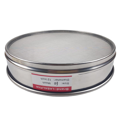 LABALPHA 35 Mesh Lab Sieves, 35 Mesh Test Sieve, 12'' Diameter, 304 Stainless Steel Wire Cloth (0.5mm)