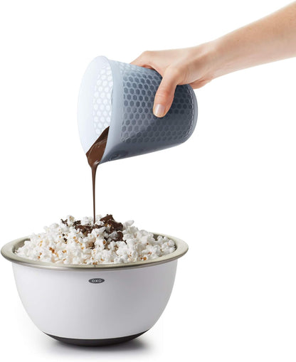 OXO Good Grips 4-Cup Squeeze & Pour Silicone Measuring Cup with Stay-Cool Pattern